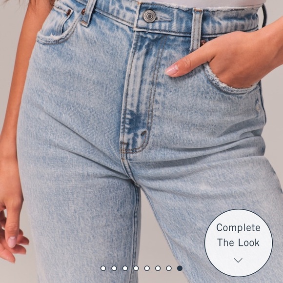 abercrombie 90s high rise curve love jeans - Picture 2 of 5